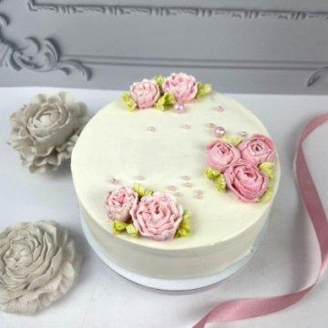 Бенто торт «Розы и пионы»