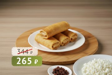 Блинчики с творогом и изюмом