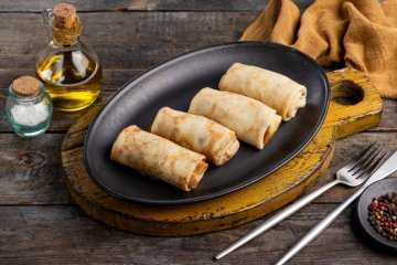 Блинчики с ветчиной и сыром (4шт)