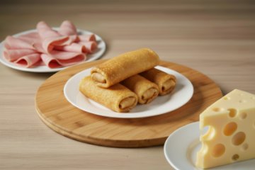 Блинчики с ветчиной и сыром 4 шт