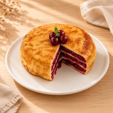 Блинный торт с вишней
