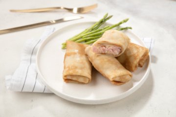 Блины с ветчиной и сыром