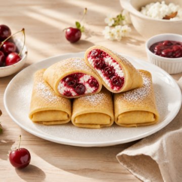 Блины «Творог и вишня» 4 шт