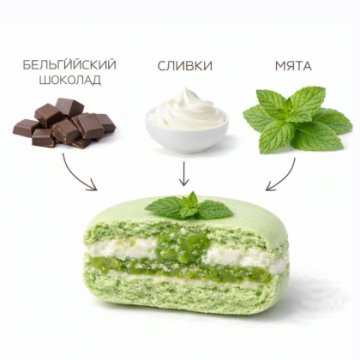Большой макарон "Мята"