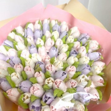 Букет зефирный «Весенние тюльпаны»