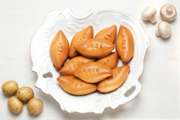 Фуршетные пирожки с картофелем и грибами 10 шт