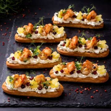 Эклеры "Ананас с креветкой" 5 шт