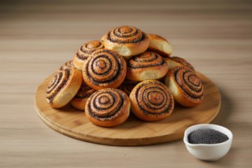 Фуршетные булочки с маком 25 шт