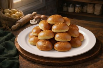 Фуршетные пирожки с картофелем и грибами 25 шт