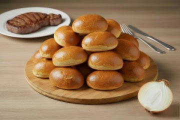 Фуршетные пирожки с мясом и луком 25 шт