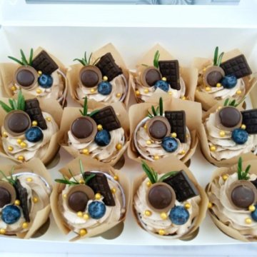 Капкейки «Ириска с шоколадкой»