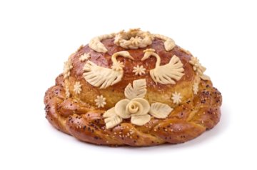 Каравай с лебедями