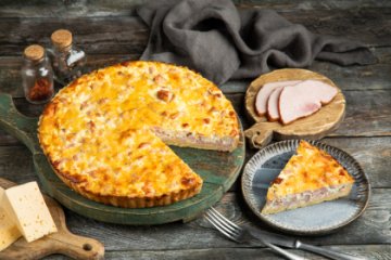 Киш Лорен с копченым окороком