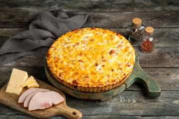 Киш Лорен с копченым окороком