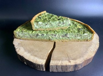 Киш шпинат с грибами