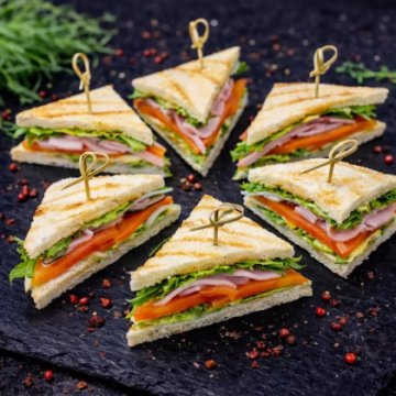 Клаб сэндвич мини "Ветчина и сыр барбекю"