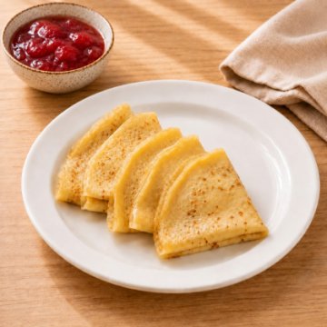 Классические блины  с клубничным джемом 5 шт