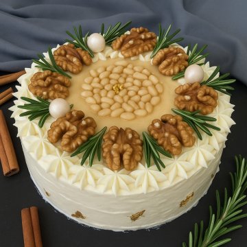 Круглый Наполеон в украшении "Орешек"