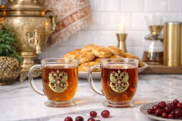 Купеческие кружки "Герб России" 2 шт