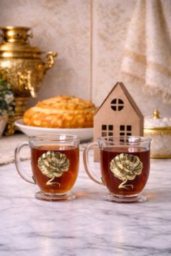 Купеческие кружки "Маки" 2 шт