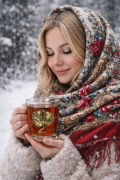 Купеческие кружки "Маки" 2 шт