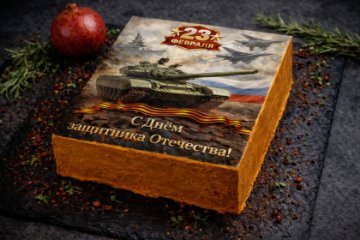 Мясной торт Том Ям Пепперони на 23 февраля