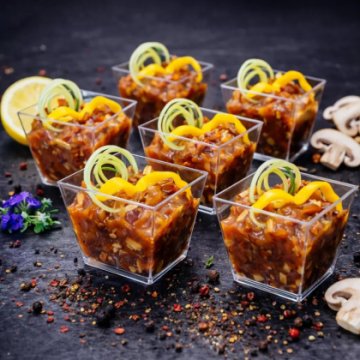 Мини трайфлы "Курочка терияки с овощами"