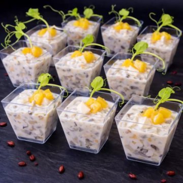 Мини трайфлы "Сливочная курочка с грибами"