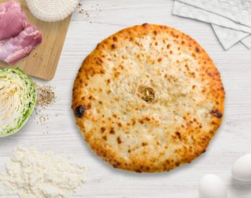 Осетинский пирог с Индейкой, Сыром и Капустой
