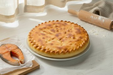 Осетинский пирог с семгой 