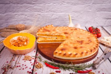 Осетинский пирог с сыром и тыквой