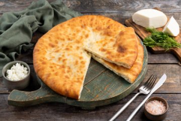Осетинский Пирог с сыром и зеленью