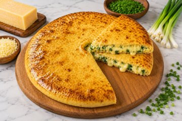 Осетинский пирог с сыром и зелёным луком «Хъадындзджын», 1 шт.