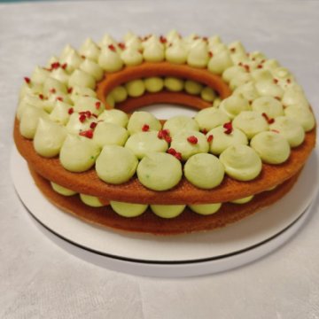 Открытый медовик «Фисташка-малина»