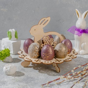 Пасхальная подставка для яиц «Зайчик» 