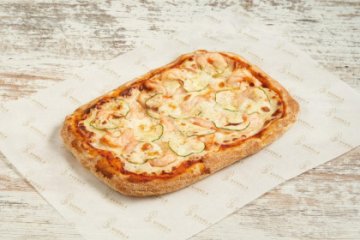 Пицца "Креветки и цукини"