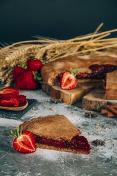 Пирог "Клубника и банан"