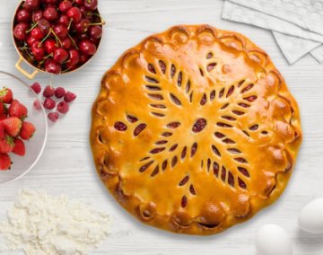 Пирог Малина-Клубника-Вишня