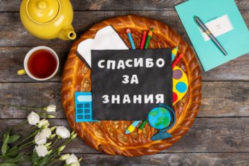 Пирог-открытка Спасибо за знания