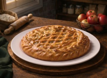 Пирог с яблоком и корицей