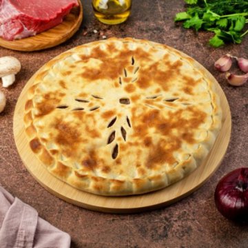 Пирог с говядиной и капустой