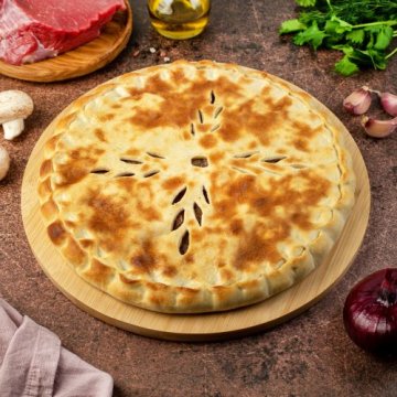 Пирог с говядиной и свининой