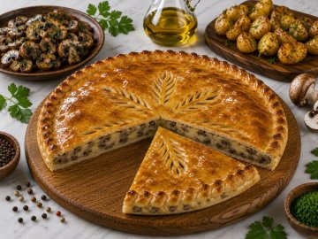 Пирог с грибами и картофелем, 1 шт.