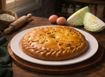 Пирог с капустой и яйцом