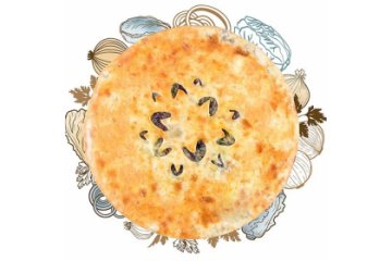 Пирог с капустой и орехом