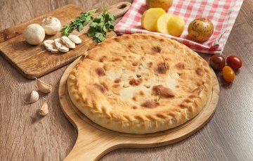 Пирог с картофелем и грибами