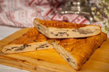 Пирог с картофелем и грибами