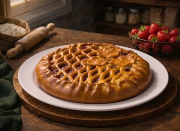 Пирог с клубникой