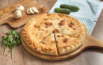 Пирог с курицей и грибами