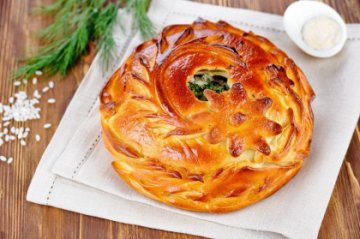 Пирог с курицей и рисом